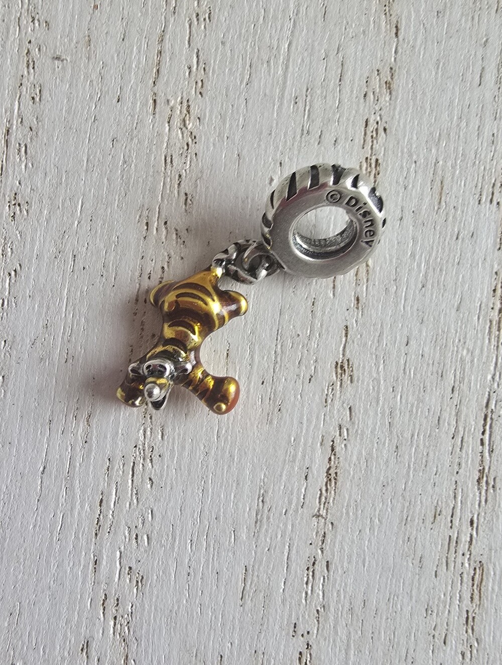 Yellow and Silver Tigger Dangle Charm